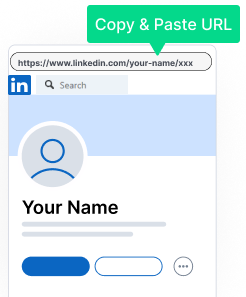 copy paste Linkedin url